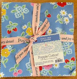 Bluebells & Buttercups 5" Charm Square Pack BL26887 by Elea Lutz for Poppie Cotton