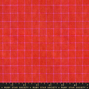 Small Windowpane Woven Red RS4156-11 | Warp & Weft Mystic Fable | Alexia Marcell&hellip;