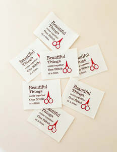 New At Rainbow Stash: Beautiful Things Organic Cotton Labels – Minki Kim Sewing Illustration | SKU: SI-WL52