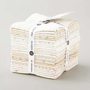 Low Volume Fabrics: Snow Flurry Fat Quarter Bundle Laundry Basket Quilts for Andover Fabrics