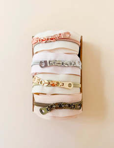 Zippers: 30" Butter Cream Zipper Set – 4pc | Minki Kim Sewing Illustration