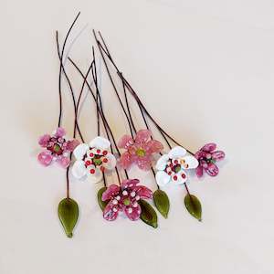 NEW!! Glass Art - Native Flora: Manuka Single Stems
