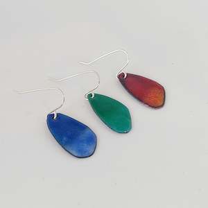 New Season Styles: NEW!! Glass Art - Enamelled Butterfly Wing Earrings