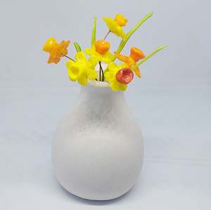 BESTSELLER! Glass Art - Large Sunny Midi Daffodil Bouquet