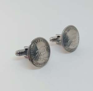 Bestseller! Re-minted: Silver sixpence cufflinks
