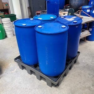Products: SPILL TRAY BUND FOR FOUR X 200 LITRE / 44 GALLON DRUMS. GREAT CONDITION - RainHarvest and Services