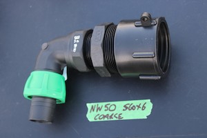 Products: NW50 IBC ADAPTOR CAP + 32 mm with BEND HOSE CONNECTOR - RainHarvest and Services