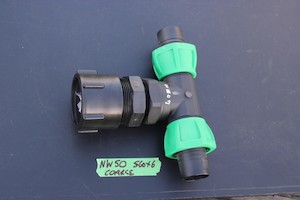 Products: NW50 IBC ADAPTOR CAP + 40mm T Junction HOSE CONNECTOR - RainHarvest and Services