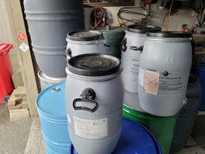 Products: 27 LITRE GREY DRUM. LID & CLAMP TYPE. FOOD GRADE - RainHarvest and Services
