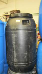 Products: DRUM BARREL BLACK PLASTIC 220 LITRE WITH 2 PIECE SCREW LID. food grade - RainHarvest and Services