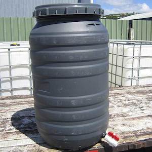 Products: DRUM BARREL CHARCOAL GREY 210 LITRE WITH SCREW LID & SEAL - RainHarvest and Services