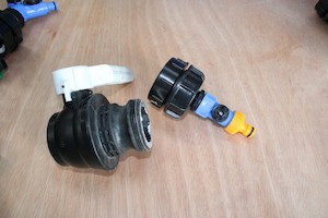 Products: BSP60 IBC ADAPTOR CAP WITH BALL VALVE HOSE TAP FOR CAMLOK STYLE VALVES - RainHarvest and Services
