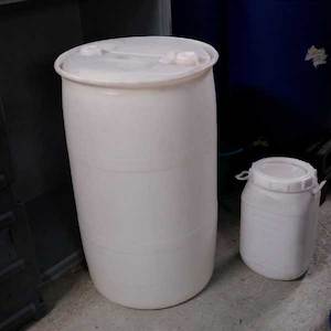 Products: DRUM, BARREL 200 LITRE CLOSED TOP. Food Grade. NATURAL/WHITE. HDPE - RainHarvest and Services
