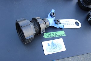 Products: S75 X 6 COARSE THREAD IBC CAP WITH RHP DOUBLE HOSE TAP - RainHarvest and Services