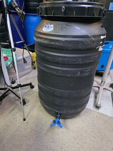 Products: WATER BUTT DRUM BARREL CHARCOAL GREY 210 LITRE WITH SCREW LID & DOUBLE TAP FOOD GRADE - RainHarvest and Services