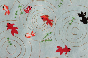 Products: Hand-Dyed Yuzen Washi Paper - 037 Light-Blue raku.co.nz