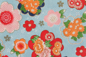 Products: Hand-Dyed Yuzen Washi Paper - 036 Blue raku.co.nz