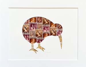 Kiwiana: Kiwi, 8x10 inches (small with mat border)