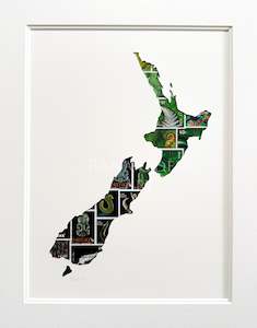 NZ Map, 11x14 inches