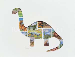 Animals: Brontosaurus - dinosaur, 6x8 inches