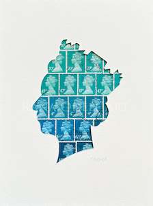 Assorted Themes: QEII - teal, 6x8 inches