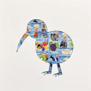 Birds: Kiwi-ana, 8x8 inches