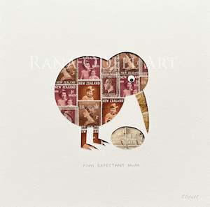 Kiwi Expectant Mum, 8x8 inches