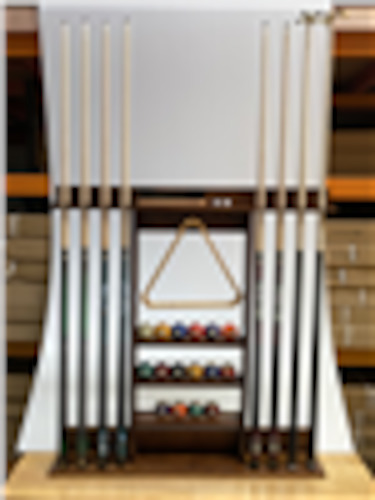 Pool Table: Pool Cue and Accessory Rack