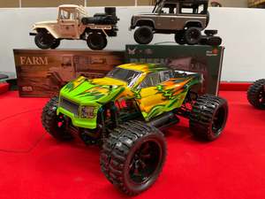 Rc Cars: HSP Monster Truck 1/10 Scale GREEN/YELLOW (Copy)