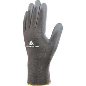 Gloves: DELTAPLUS Polyamide Knitted PU Coated Gloves