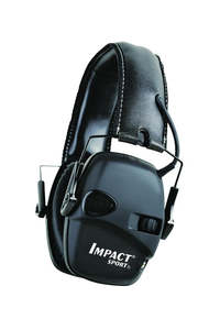 Ear Muffs: IMPACT SPORT BLACK Slimline sound amplification earmuff