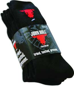 Work Socks: John Bull 3pkt Black socks