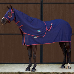 Show Sheet Hood - Navy/Burgundy