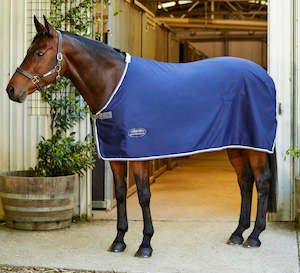 Rugs: Show Sheet Standard Neck - Navy/Grey/Lemon