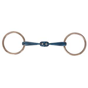 Blue Steel Loose Ring Double Jointed Snaffle