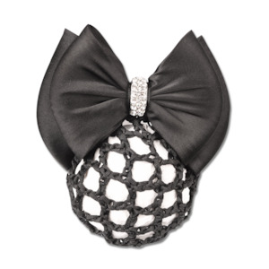 Waldhausen: Bun Net with Decorative Bow Black
