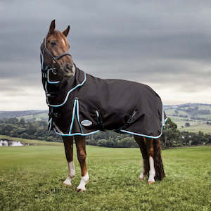 Winter Rugs Medium: ComFiTec Ultra Hardi Detach-a-Neck Medium 220g Charcoal/Blue/White