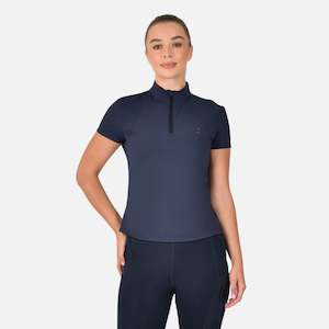 Fitted 1/4 Zip Top - Navy