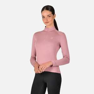 Breathable Long Sleeve Riding Top - Dusty Rose