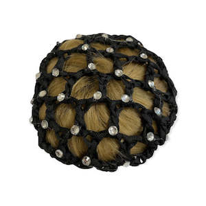 Showing Competition Accessories: Crystal Bun Net - Black