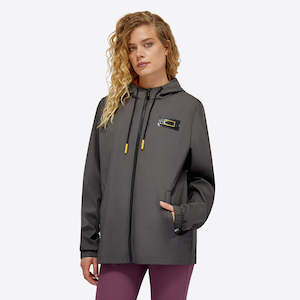 Clothing: Waterproof Nylon Hooded Jacket - Graphite Grey