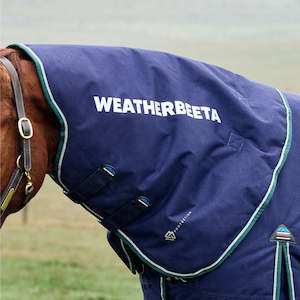 Rugs: ComFiTec Plus Dynamic Turnout Neck Cover Navy/Forest Green - 100G