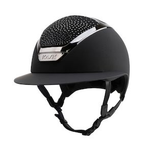 Helmets: Star Lady Chrome Swarovski Mix Waterfence - Black/Black