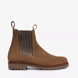 Footwear: Oscar Suede Boot - Sesame/Bronze
