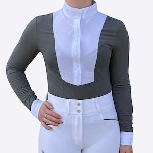 Audrey Long Sleeve Show Top - Grey