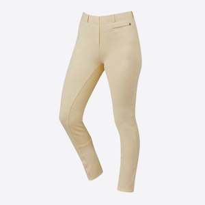 Childs Supa-Fit Pull On Gel Full Seat Jodhpurs - Beige