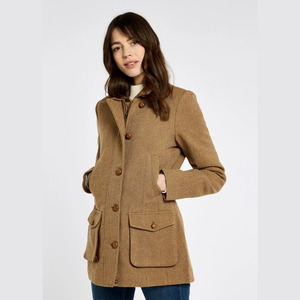 Dubarry: Willow Tweed Utility Jacket - Camel Twill