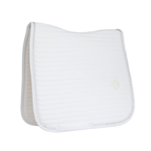 Horse: Pearls Dressage Saddle Pad - White