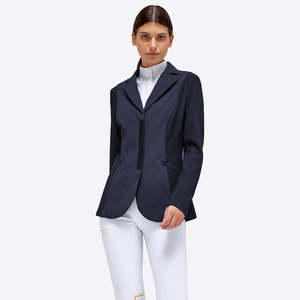 Clothing: Jersey Mesh Riding Zip Jacket - Navy/Gold Logo