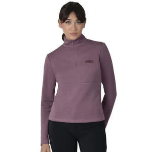 Casual: Copper 1/2 Zip Long Sleeve - Mauve Wine